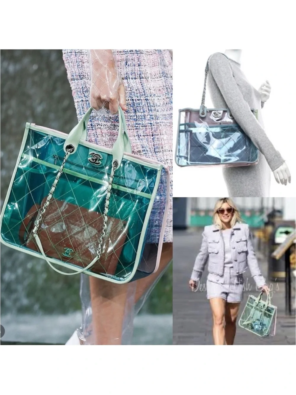 💎 RUNWAY 💎 SPLASH Chanel Clear PVC Tote Bag - Picture 3 of 14